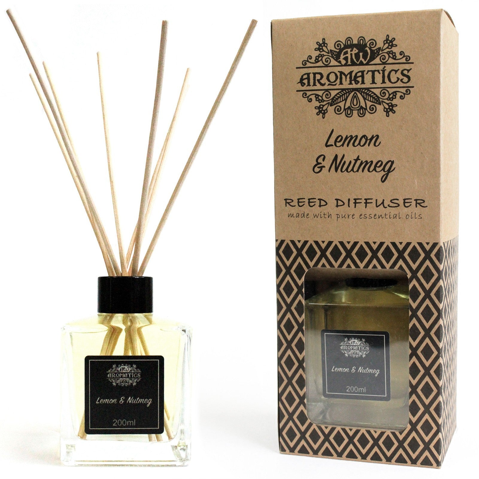 Diffusoren für ätherische Öle – Zitrone und Muskatnuss 200 ml