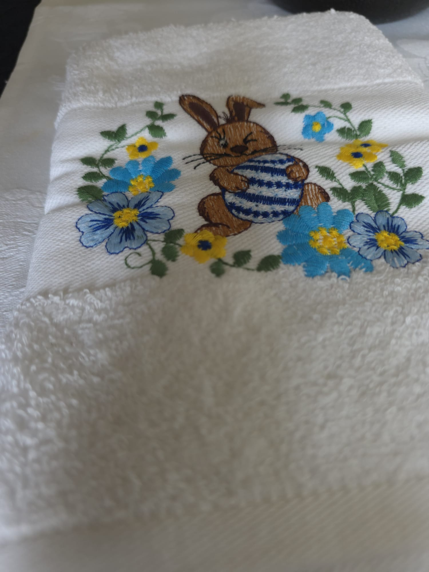Blaues Kaninchen-Tuch