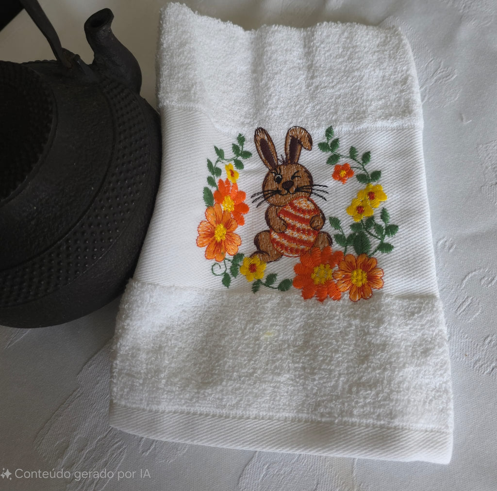 Orange Kaninchen-Tuch
