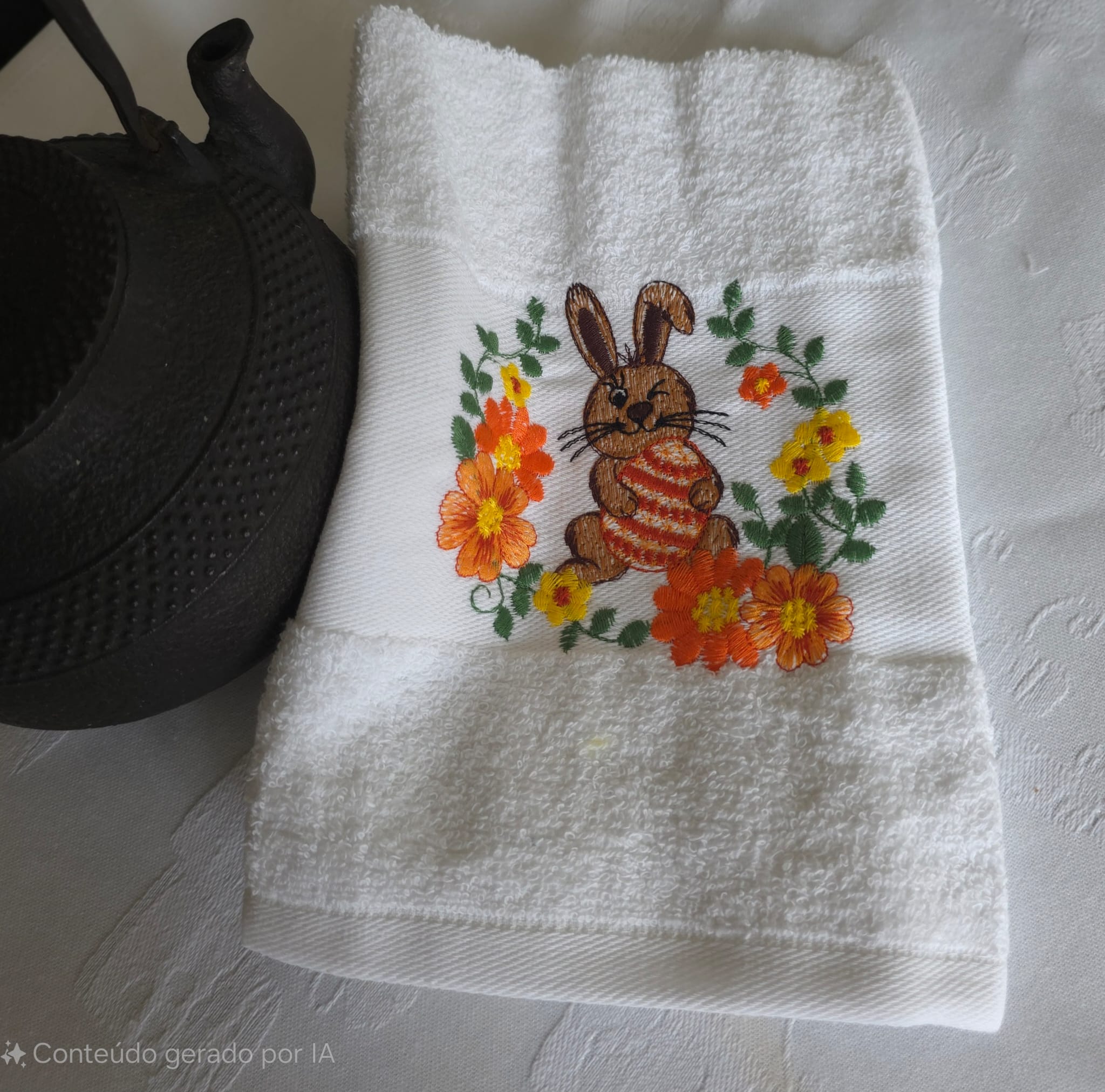 Orange Kaninchen-Tuch