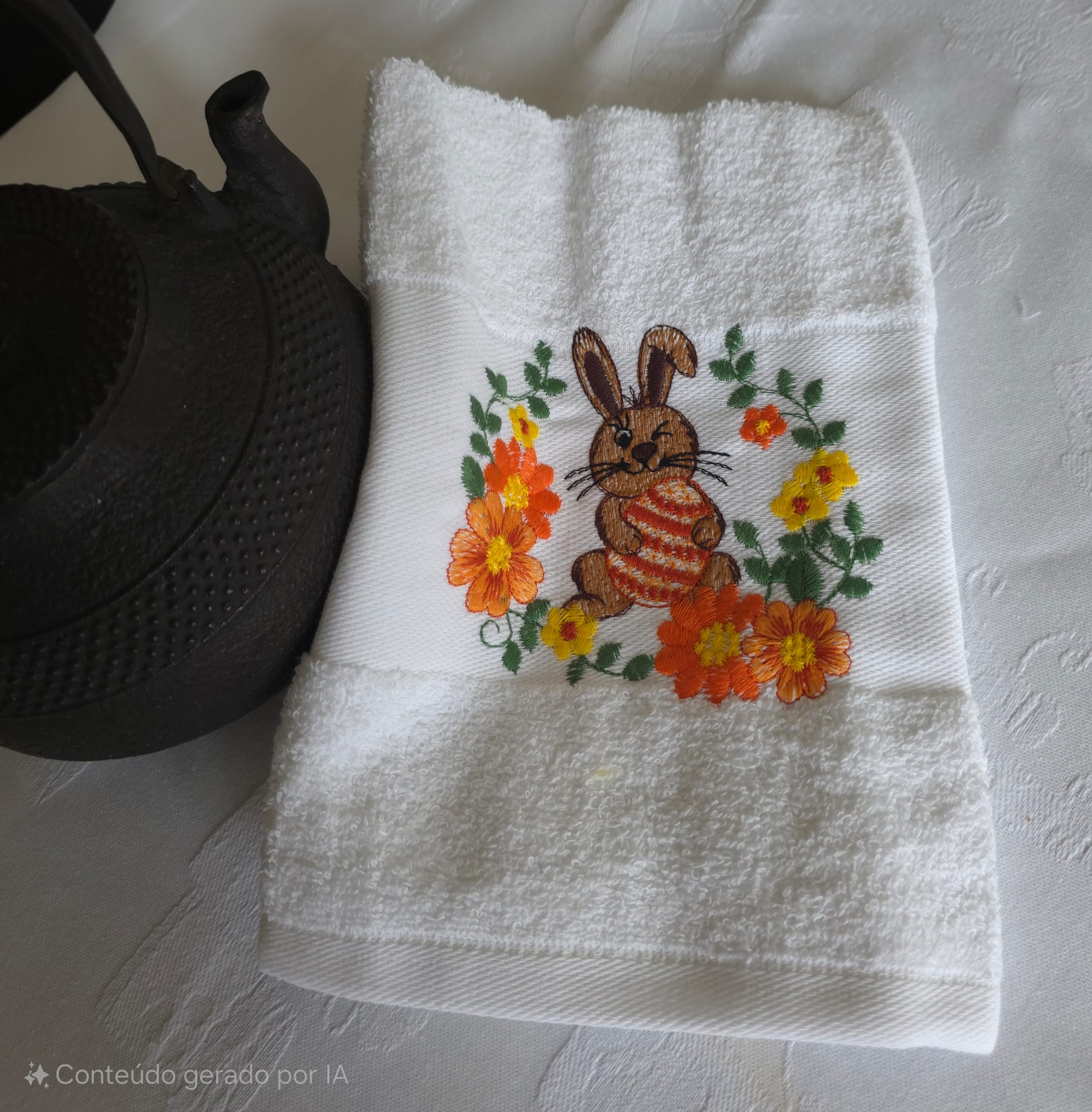Orange Kaninchen-Tuch