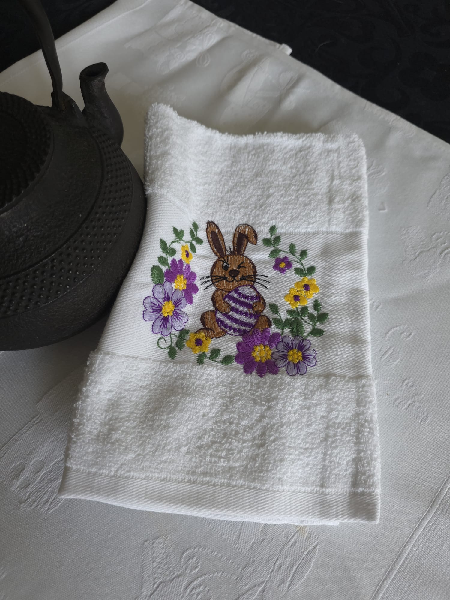 Violett Kaninchen-Tuch