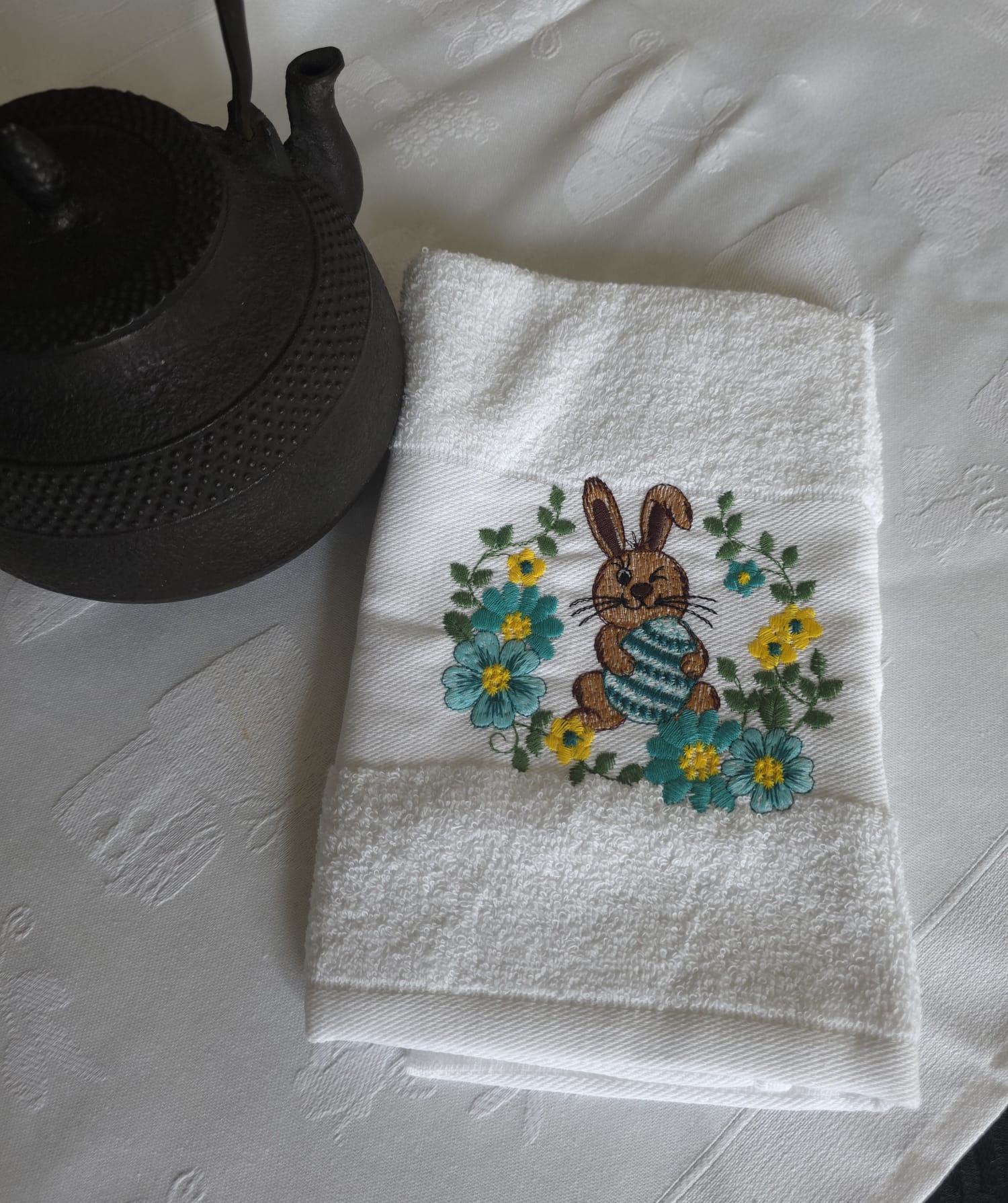 Wassergrun Kaninchen-Tuch