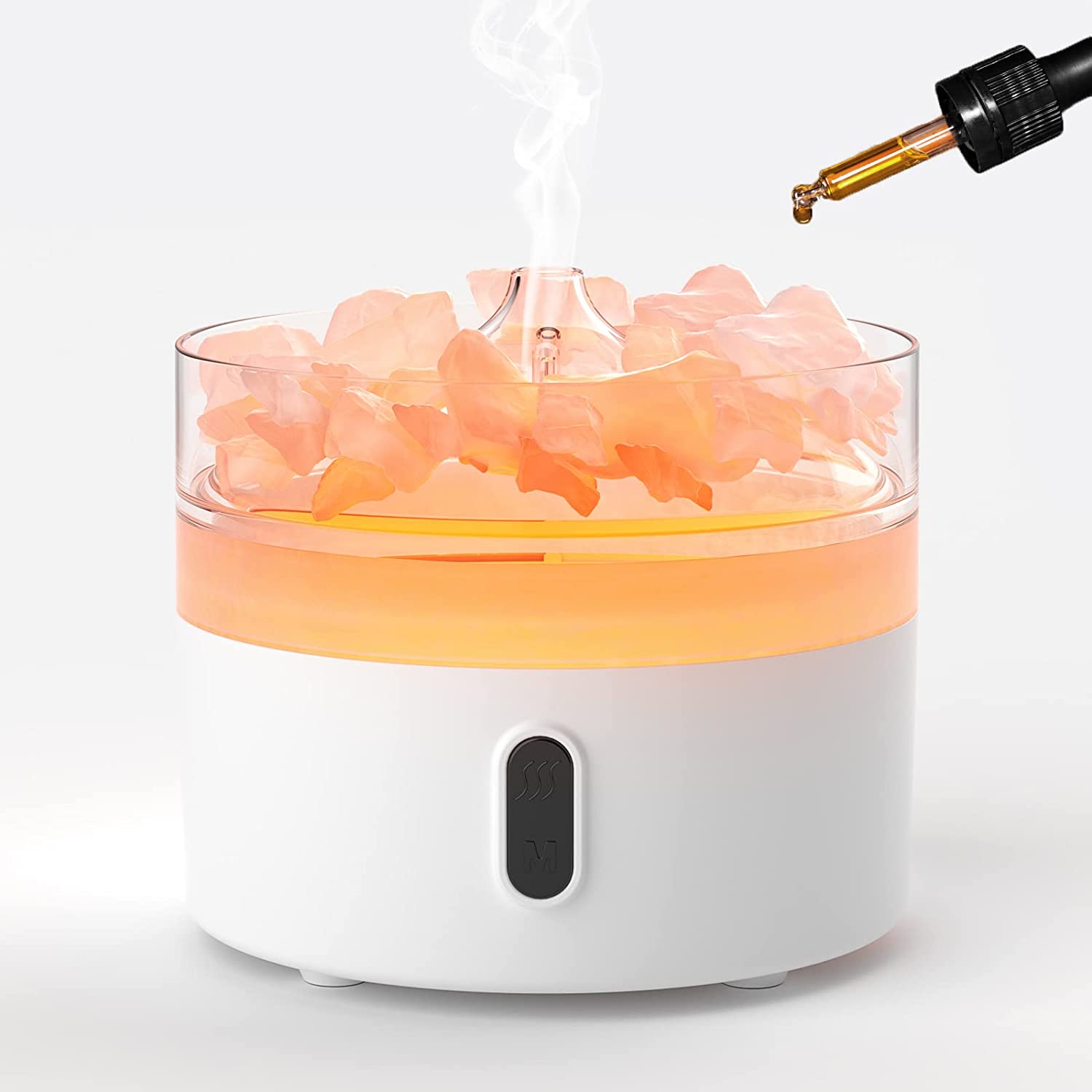 Himalaya-Salz-Aromadiffusor – Nachtlicht – USB-C – Flammeneffekt