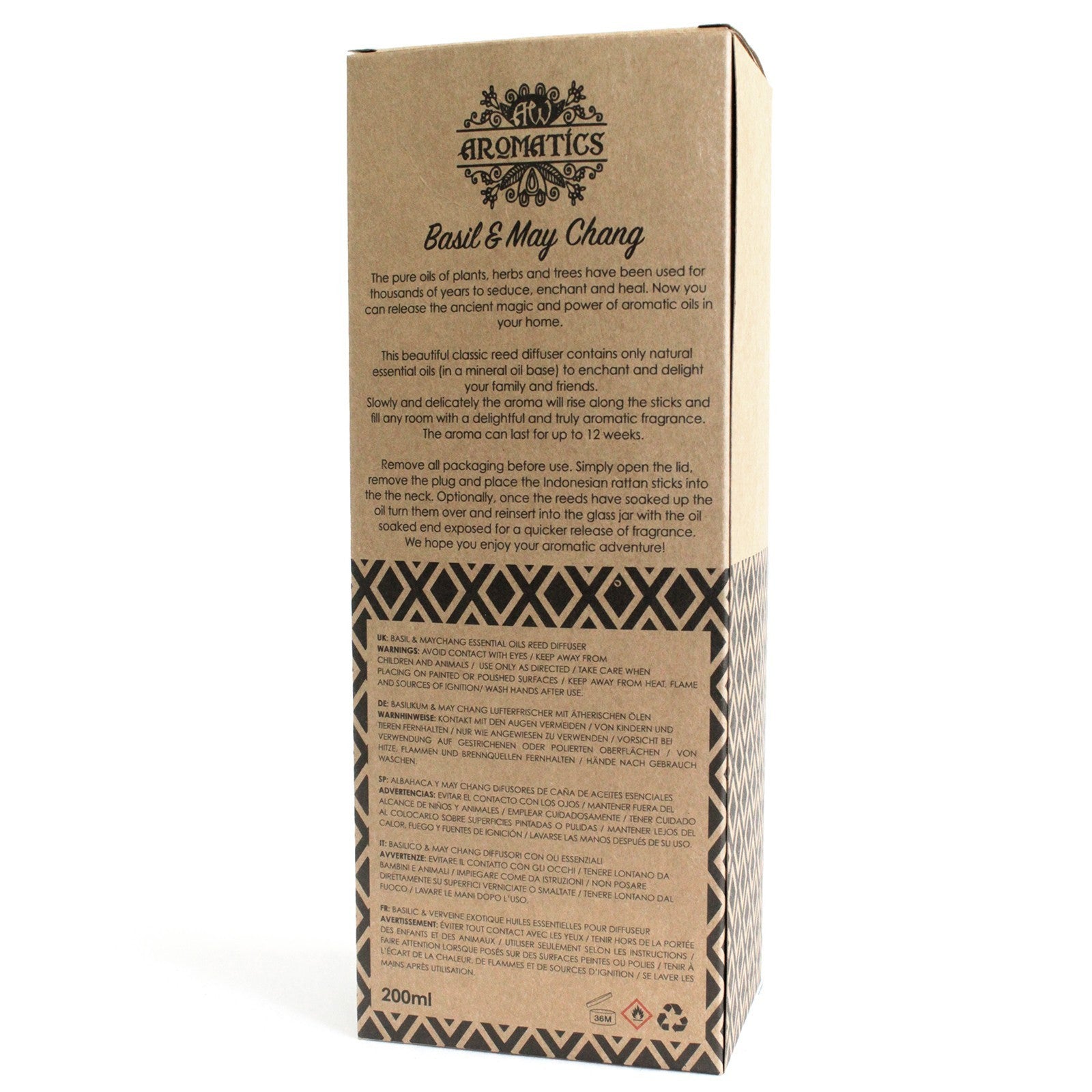 Diffusoren für ätherische Öle – Basilikum und Maychang 200 ml