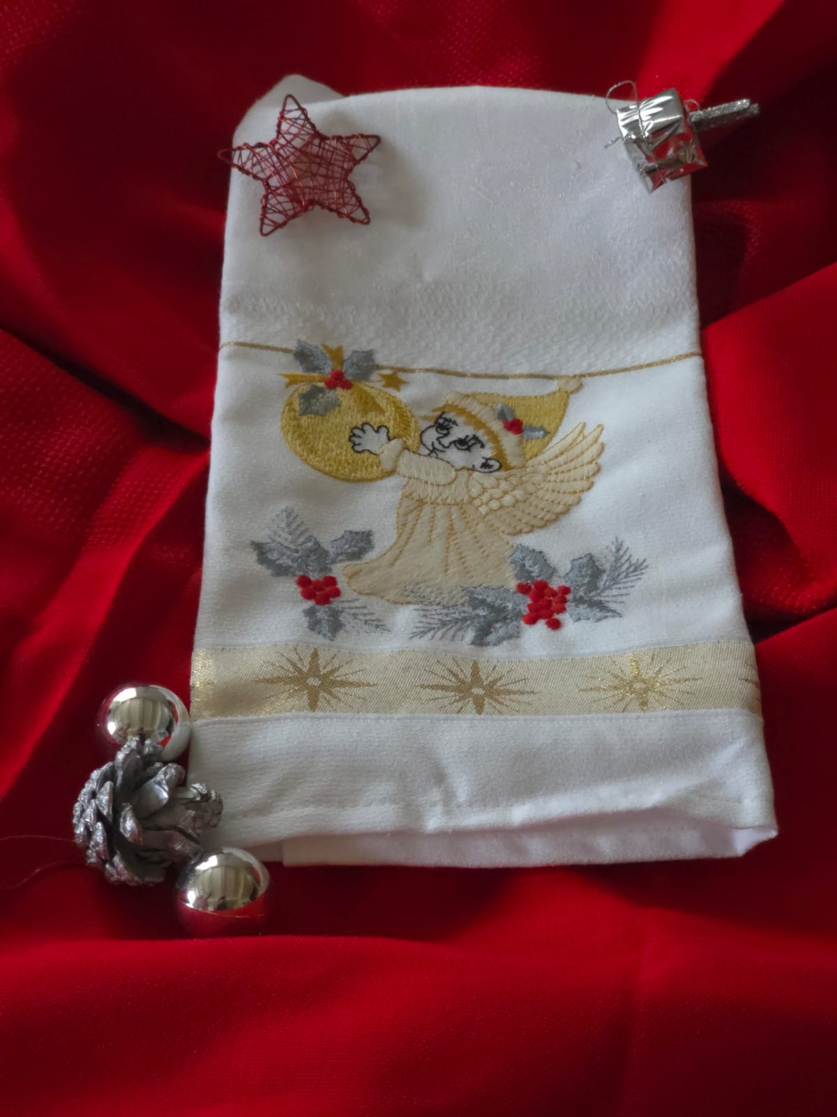 Küchentuch – Engel Gold/Silber